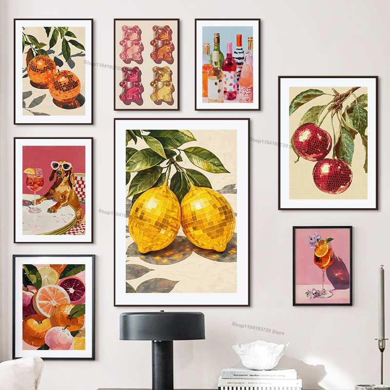 Art Craft Kitchen - Retro Trendy Lemon Orange Dog Candy
