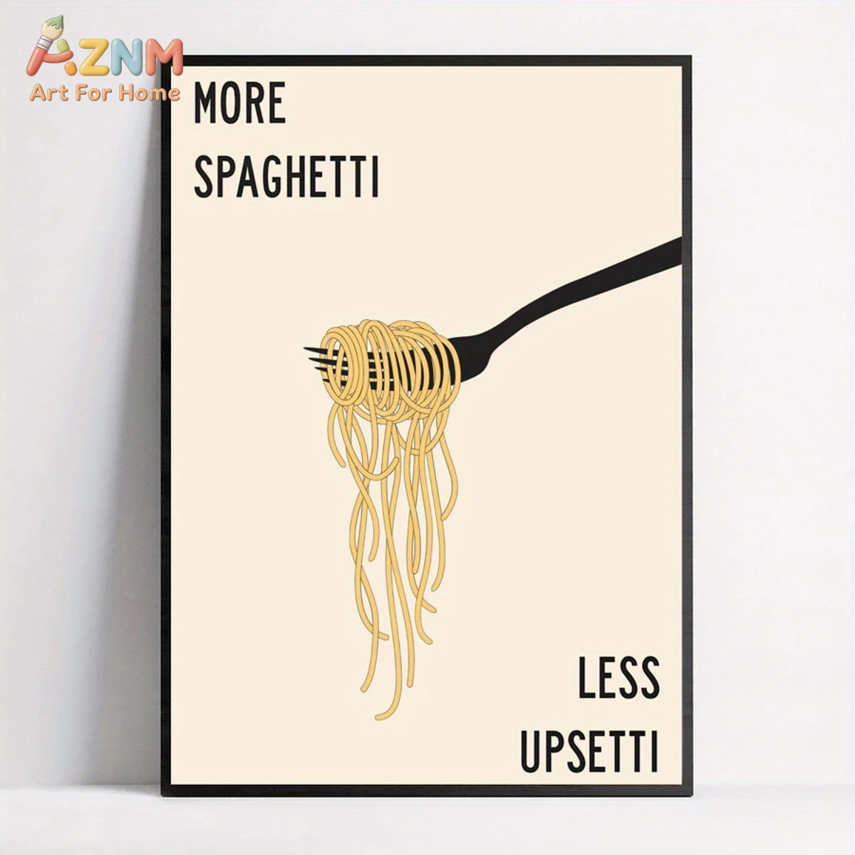 Art Craft Kitchen - AZNM More Spaghetti Less Upsetti Canvas
