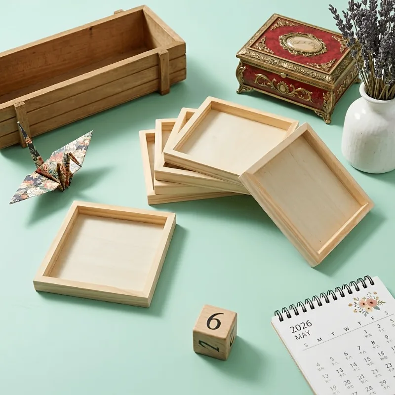 Art Craft Display - 12cm 4.7 Inch Natural Unfinished Wooden
