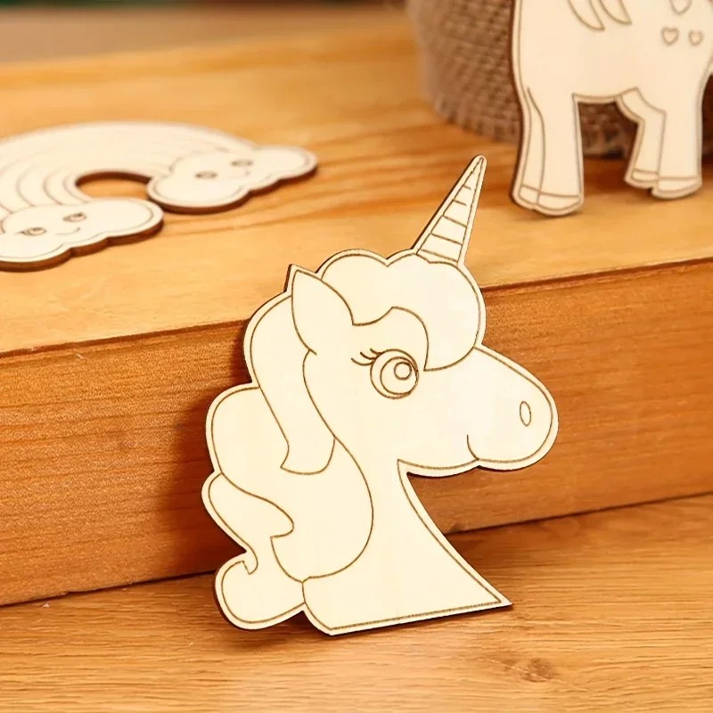 Art Craft Unicorn - 24pcs high-quality unicorn wooden craft set