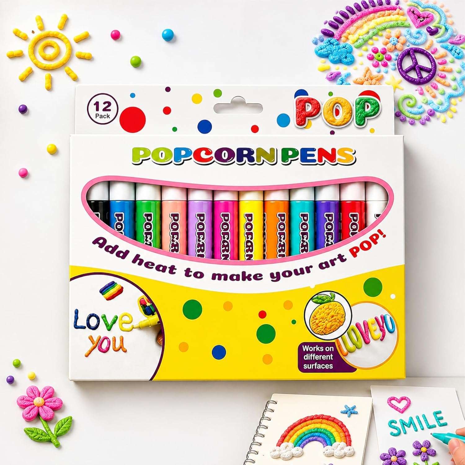 Art Craft Journals - Magic Puffy Popcorn Pens 3D Puffy