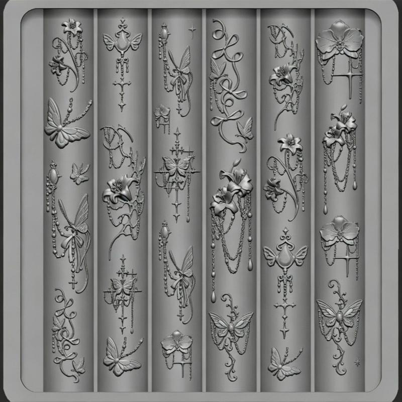 Art Craft And Design - Vintage Baroque Style Nail Art Mold