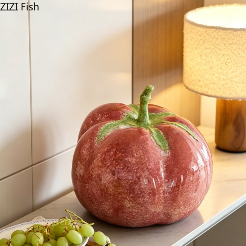 Art Craft Display - Creative Pink Pumpkin Ornament Art Sculpture