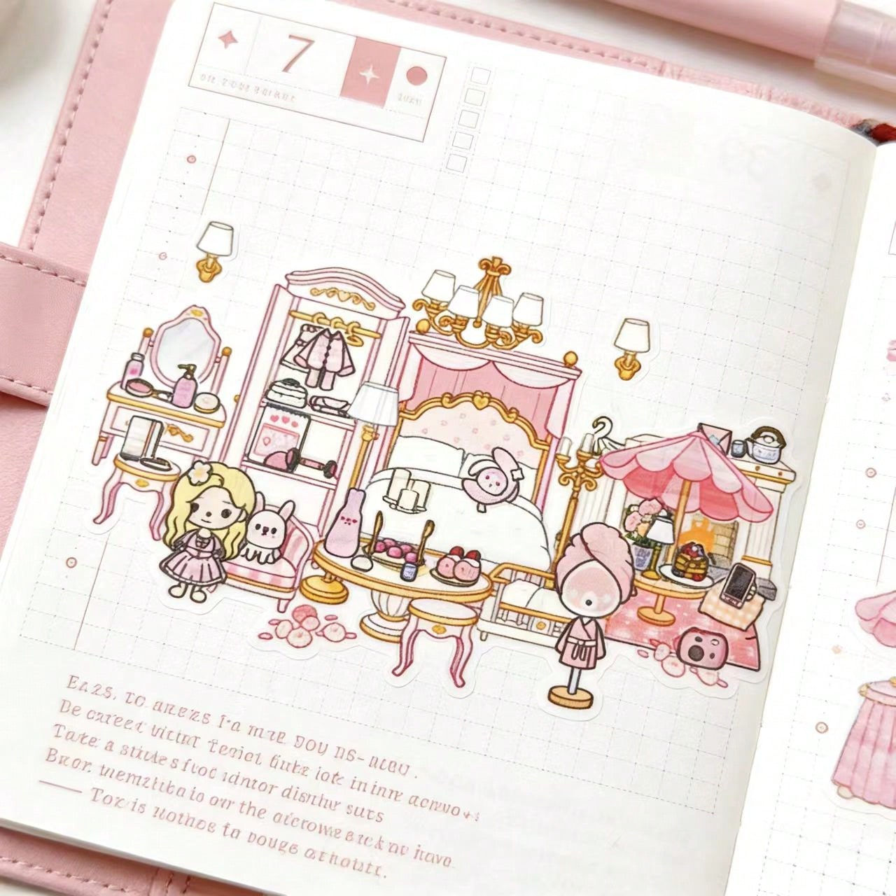 Pink Sakura Tree Hotel Room DI - Art Craft Journals review and price