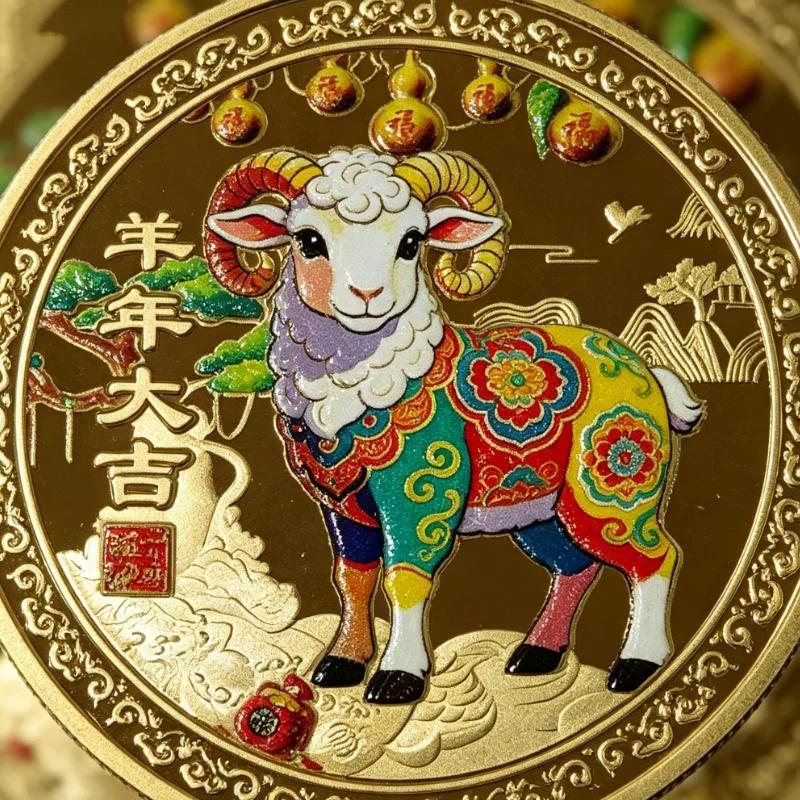 Year Of The Goat Souvenir Coin - Art Craft Display review and price