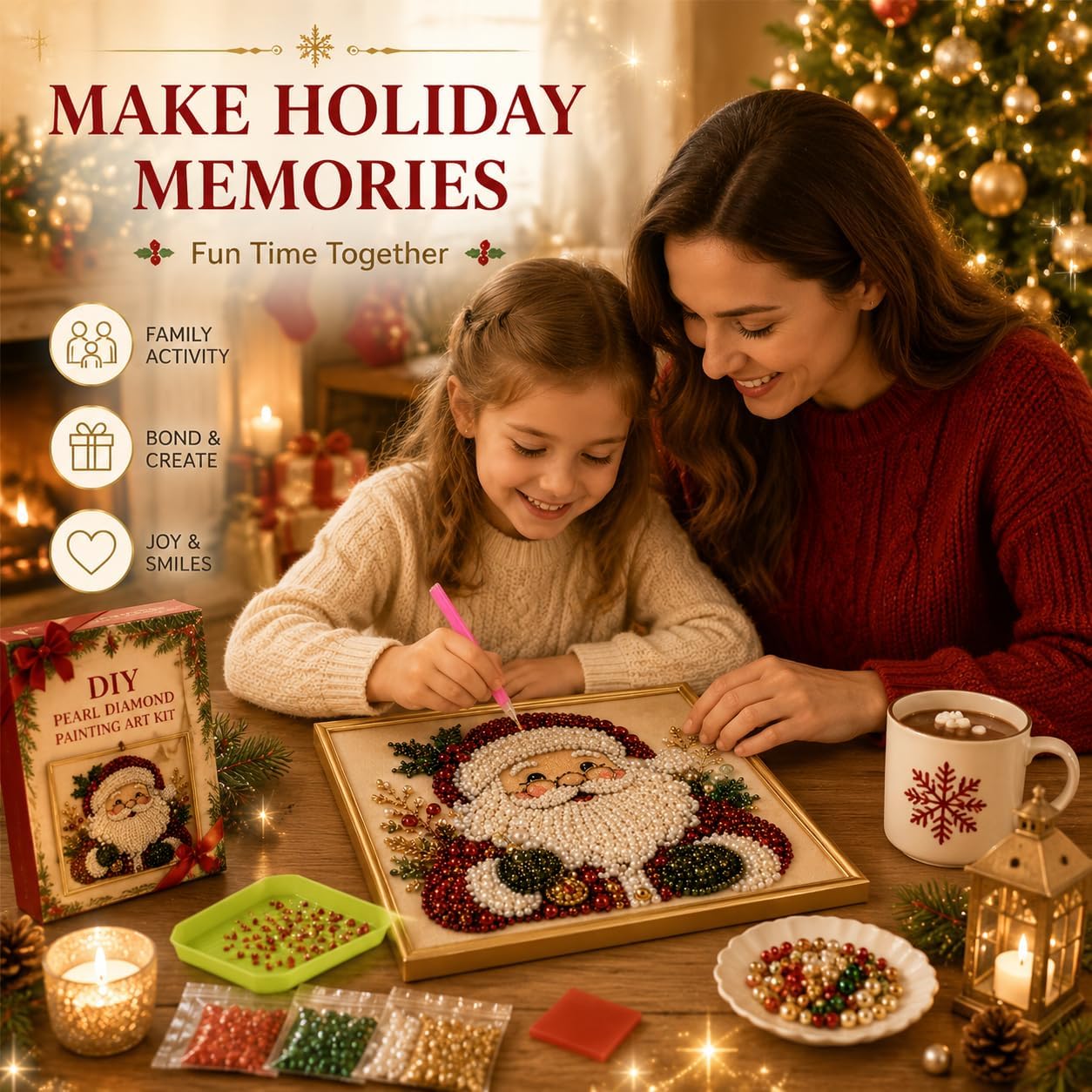 DIY Christmas Pearl Diamond Pa - Art Craft For Adults review and price