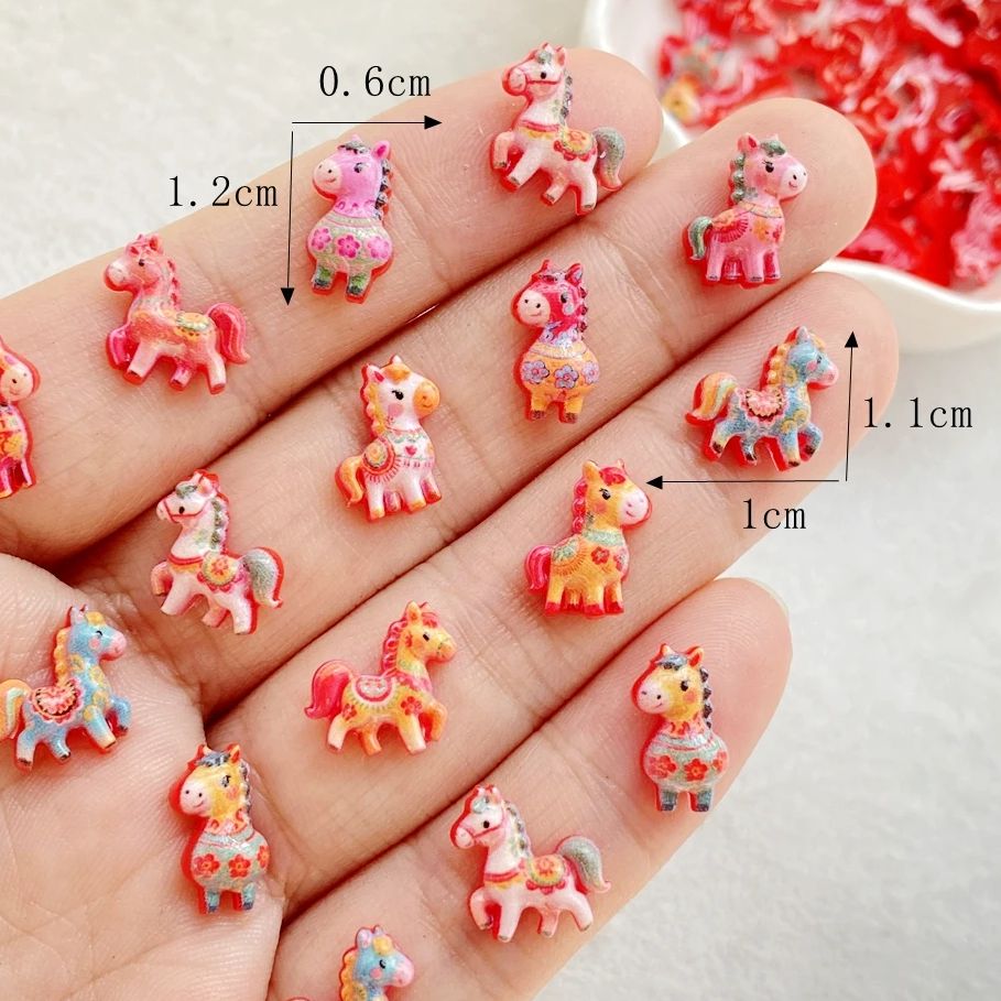 50pcs Resin Cute Mini Red Anim - Art Craft Unicorn review and price