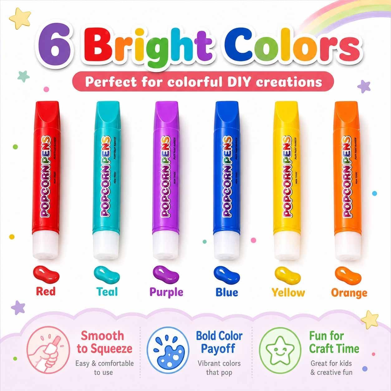 Magic Puffy Popcorn Pens 3D Pu - Art Craft Journals review and price