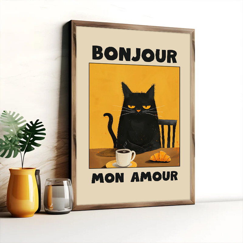 Retro Sassy Black Cat Coffee P - Art Craft Kitchen review and price