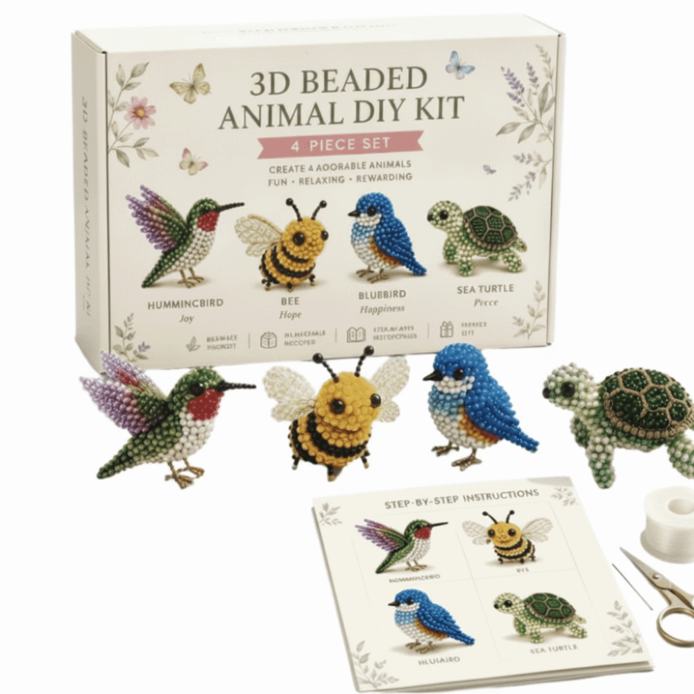 Tiny Beads 3D Beaded Animal Ki - Art Craft And Design review and price