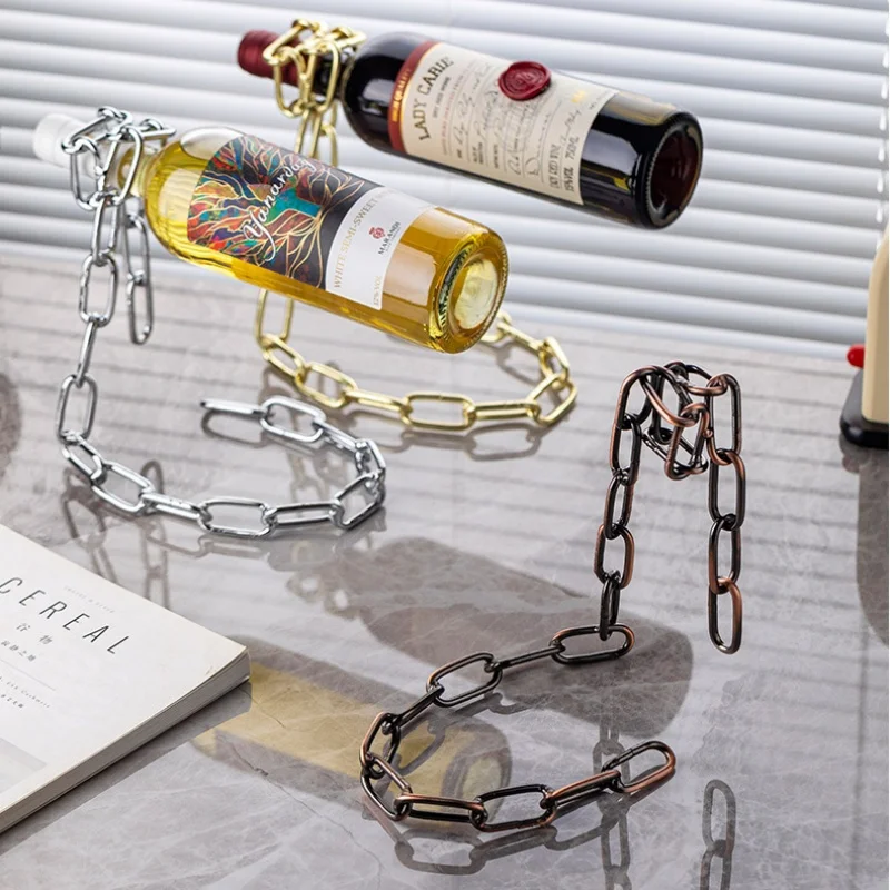 1/2pc Iron Chain Wine Bottle R - Art Craft Display review and price