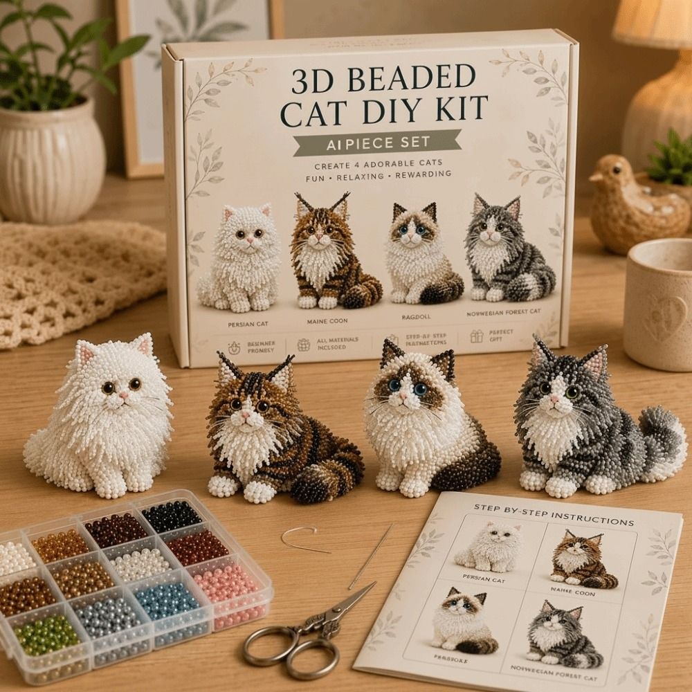 Tiny Beads 3D Beaded Animal Ki - Art Craft And Design review and price