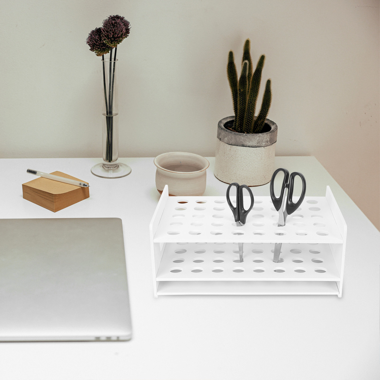 Desktop Wooden Scissors Rack 4 - Art Craft Display review and price