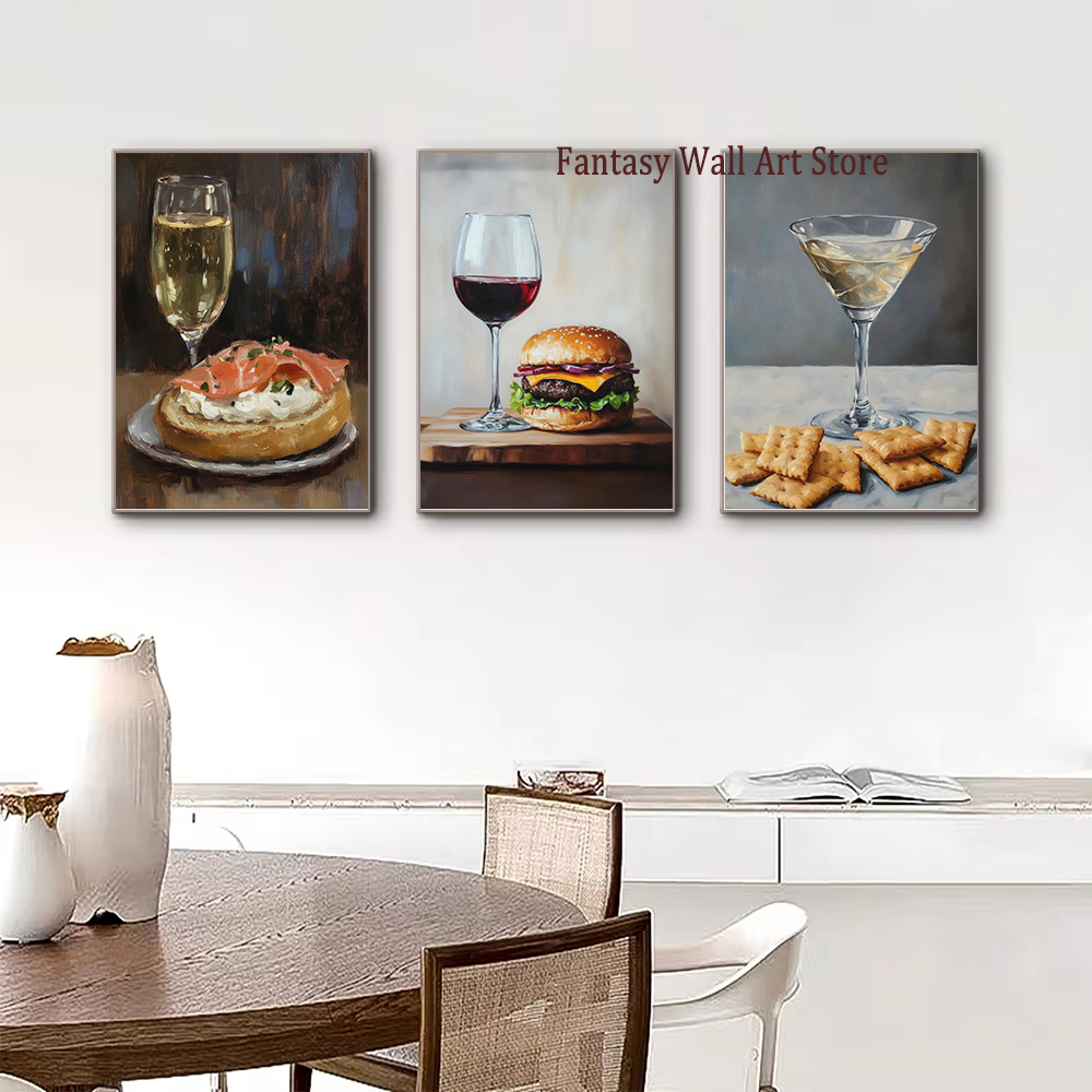Food Kitchen Cocktail Wine Art - Art Craft Kitchen review and price
